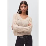 MANGO TEEN - Gebreide Trui - V-hals - Kabelpatroon