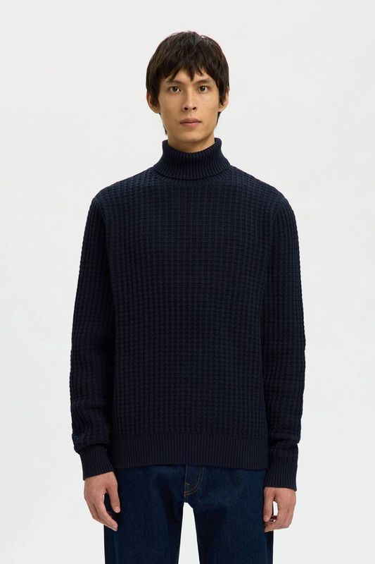 SELECTED HOMME - TOM - Coltrui - Regular Fit - Wafelstructuur - Biologisch Katoen