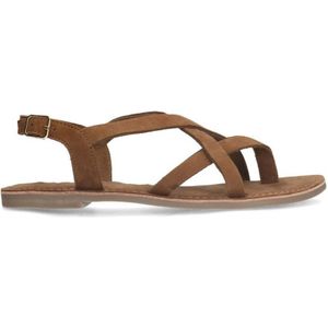 Sacha suède sandalen cognac