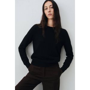 Mango pullover met wol zwart