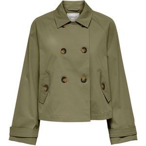 ONLY trenchcoat jas ONLAPRIL groen