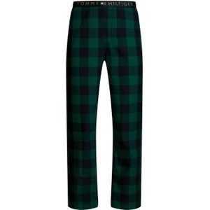 Tommy Hilfiger flanellen pyjamabroek donkergroen/donkerblauw