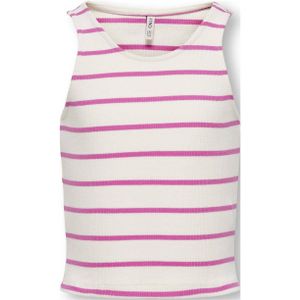 KIDS ONLY GIRL gestreepte top KOGNESSA roze/wit