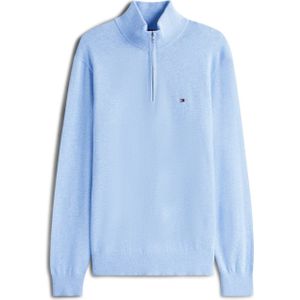 TOMMY HILFIGER - ESSENTIAL - Trui - Lichtblauw - Schipperskraag