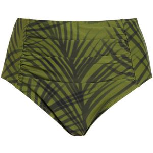 BEACHWAVE Curve high waist bikinibroekje groen/zwart