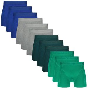 Rico - Boxershorts - Petrol Grey Melange Blauw Groen - 12-pack