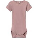 NAME IT BABY romper NBFKAB met biologisch katoen mauve