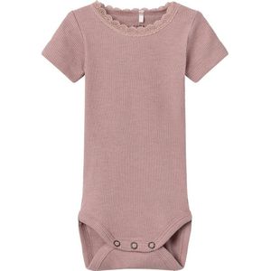 NAME IT BABY romper NBFKAB met biologisch katoen mauve