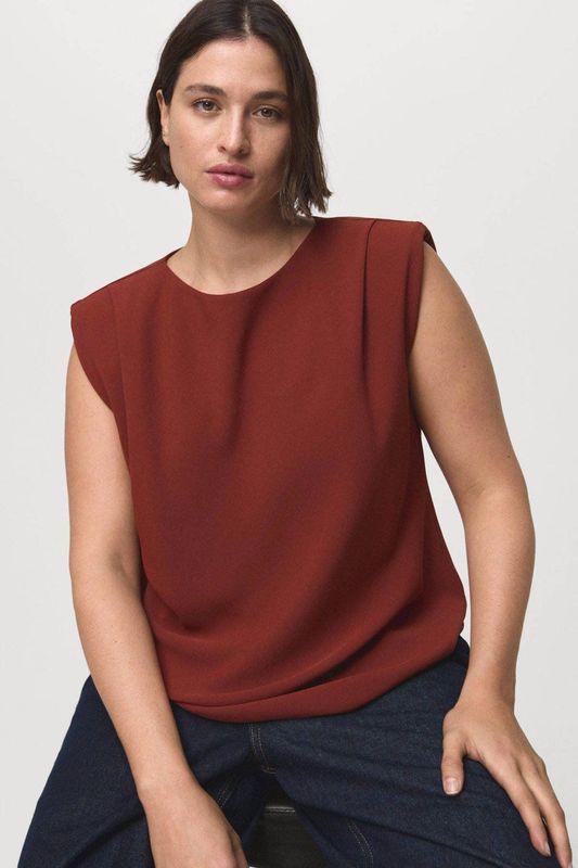 Mango - Blousetop - Bruin