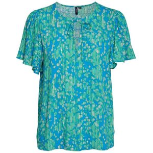 VERO MODA top VMANNA met all over print blauw/groen