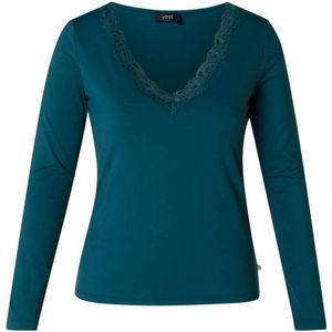 YEST CURVE - Hulda Tops - Teal Green - Longsleeve