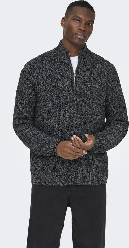 Only & Sons - Gebreide Trui - Troyerkraag - Normale Snit