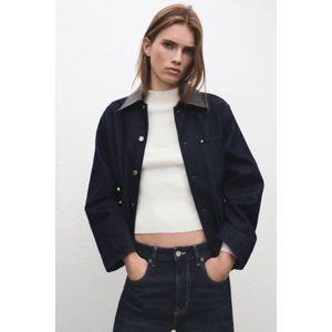 Mango spijkerjas dark blue denim