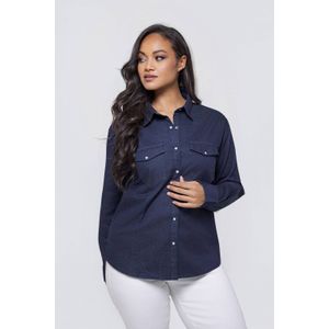 Fox Factor denim blouse dark blue denim