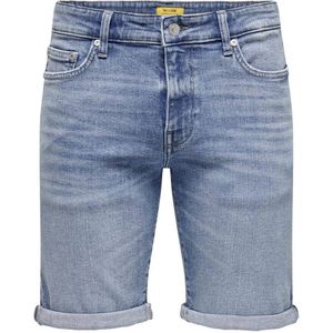 ONLY & SONS slim fit short ONSPLY medium blue denim