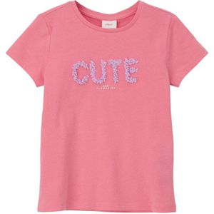 s.Oliver T-shirt met tekst roze