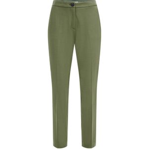 WE Fashion high waist slim fit chino olijfgroen/groen