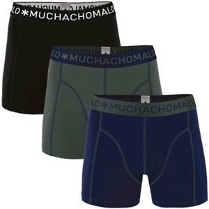 Muchachomalo boxershort -set van 3 donkerblauw/army/zwart
