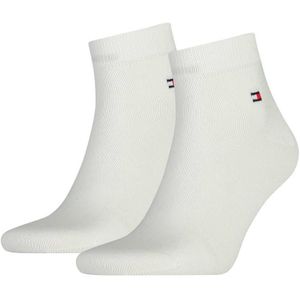 Tommy Hilfiger sokken Quarter met logo - set van 2 wit