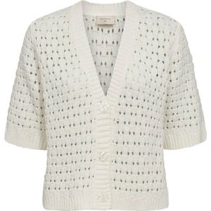 FREEQUENT vest ecru gebreid