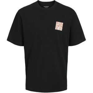JACK & JONES PLUS SIZE T-shirt JORCANON Plus Size met backprint zwart