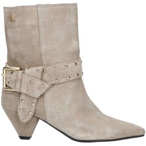 Babouche G-Anine-2 suède enkellaarzen beige