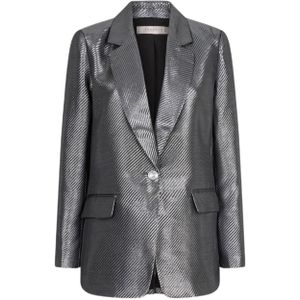 Esqualo - Rechtvallende Blazer - Zilver