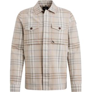 Vanguard geruit regular fit overshirt ecru