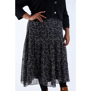 Paprika midi jurk zwart