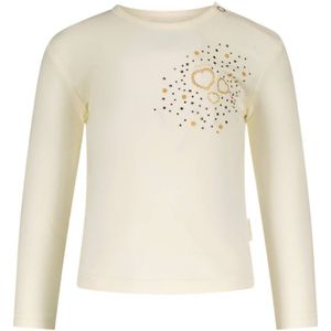 Le Chic longsleeve NOMBA met printopdruk en borduursels crème