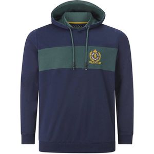 Charles Colby +FIT Collectie gestreepte hoodie EARL TALIESIN Plus Size donkerblauw/groen