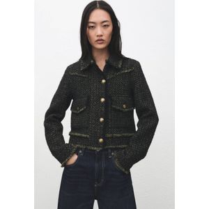 Mango tweed jasje donkergroen