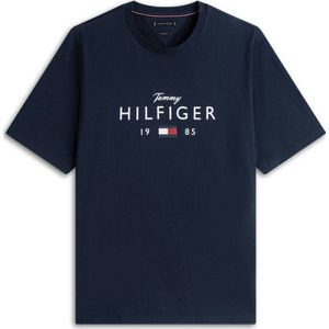 Tommy Hilfiger Heren BT-merk Love Big Hilfiger TEE-B MW0MW43005 S/S T-shirt, blauw, XXL_Plus, Blauw (Woestijnhemel), XXL grote maten