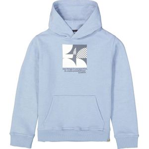 Garcia hoodie met printopdruk lichtblauw