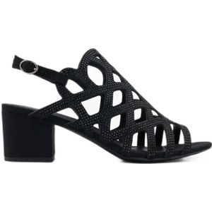 Graceland sandalettes met strass zwart