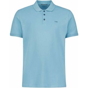 No Excess polo met logo aqua