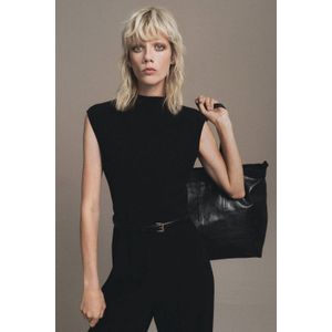 MANGO - Jumpsuit 'GABRIELA' - Zwart - Lang/maxi