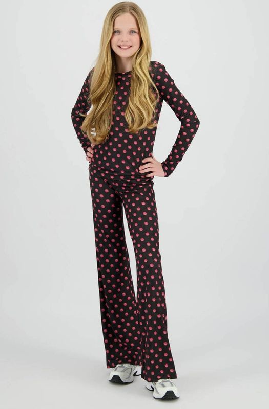 Raizzed gebloemde longsleeve zwart