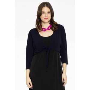 Yoek bolero DOLCE van travelstof donkerblauw