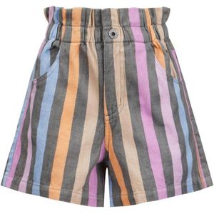 Retour Jeans gestreepte high waist short Wendy grijs/roze/multicolor