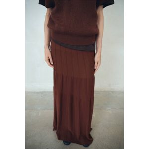 Mango midi rok bruin