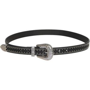 PIECES riem met studs PCARRAN zwart