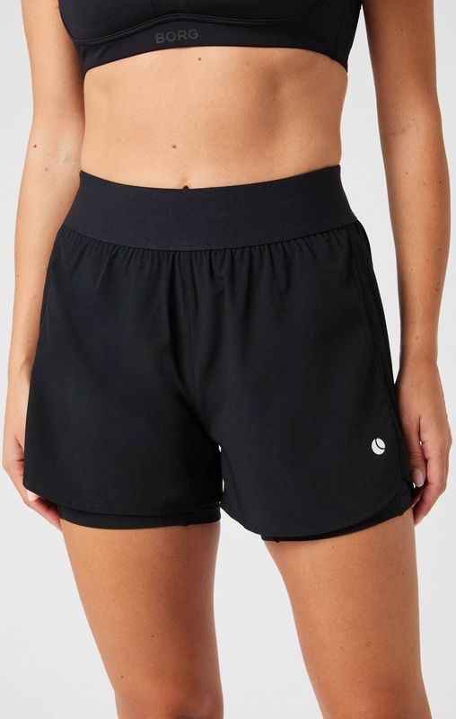 Björn Borg - Women Ace 2 In 1 - Tennisbroek - Zwart - Shorts