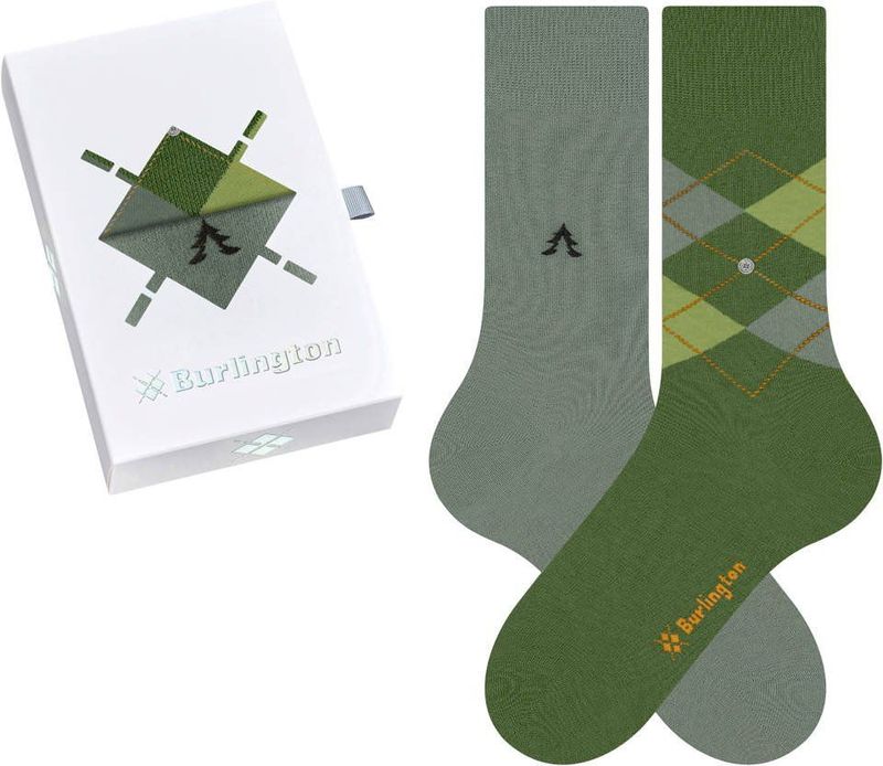 Burlington - Basic Mix Gift Box - Chaussettes - Groen - Lot van 2 Pairs - Kerst