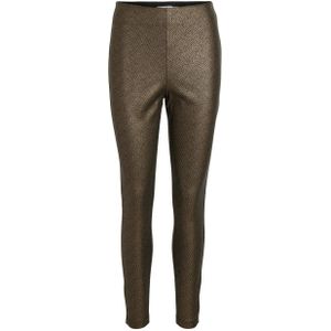 VILA coated cropped high waist skinny legging VIGOLDEN zwart