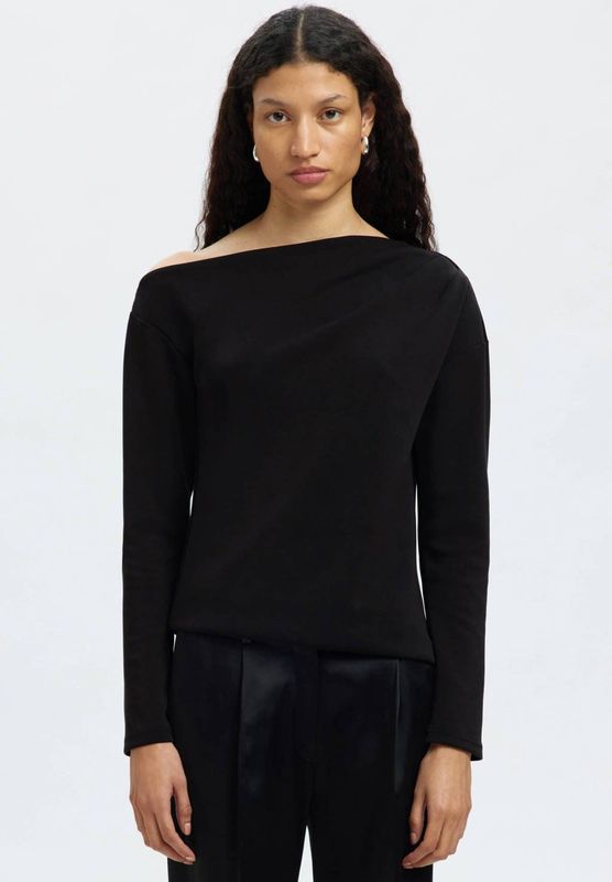 SELECTED FEMME asymmetrische top zwart