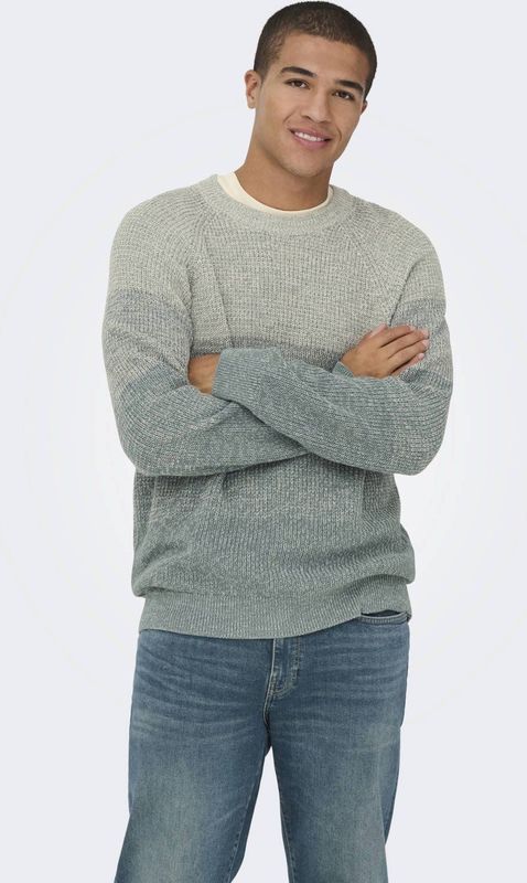 Relaxed fit gebreide pullover van puur katoen, model 'BIRK'