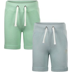 Koko Noko sweatshort - (set van 2) grijsblauw/mintgroen