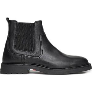 Tommy Hilfiger leren chelsea boots zwart