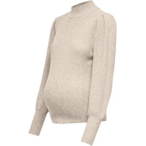 ONLY MATERNITY ribgebreide zwangerschapstop OLMKATIA beige